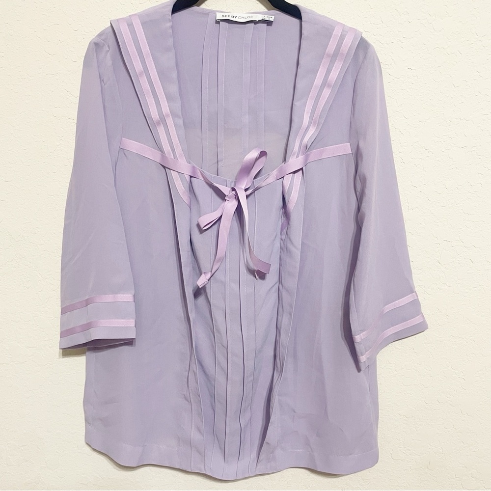See by Chloe lavender sailor blouse size 8